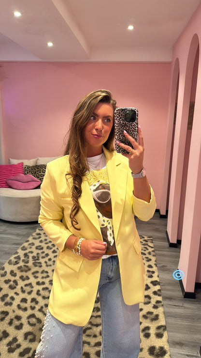 Boyfriend Blazer Geel