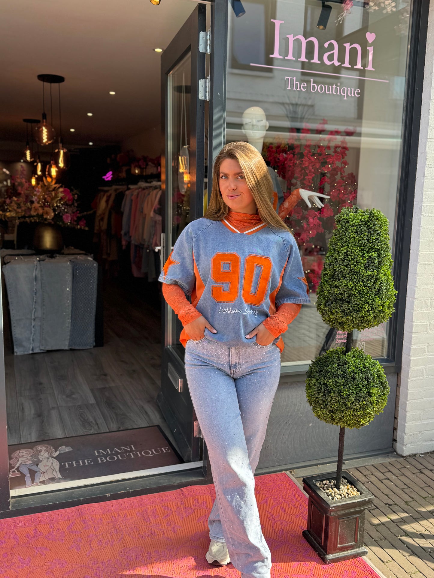 Denim Jersey Oranje