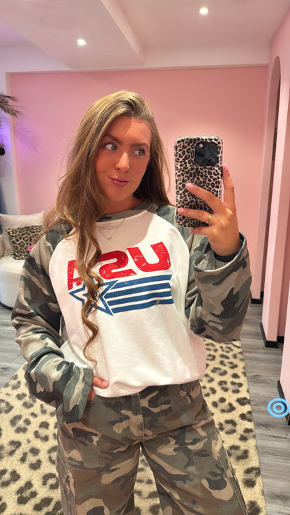 Camouflage Longsleeve USA