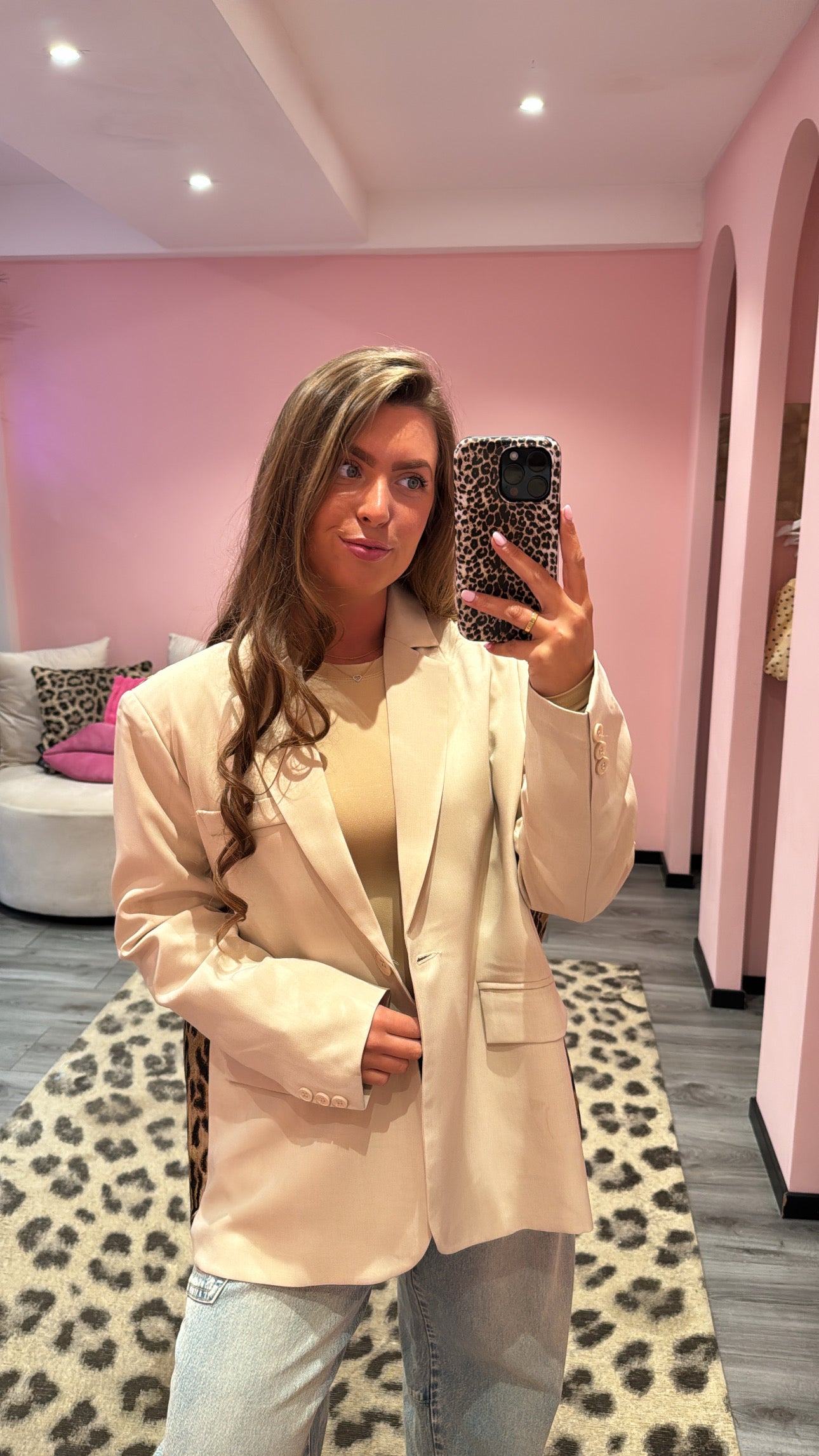 Ambika Blazer Beige/Panter