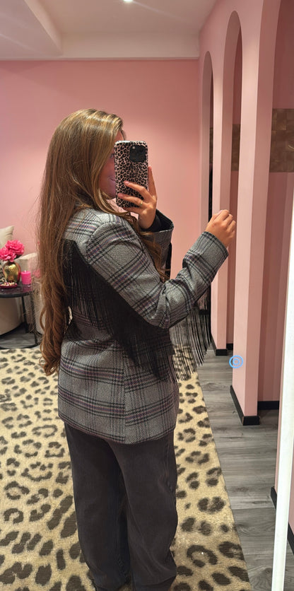 Fringe Blazer Grijs 20422