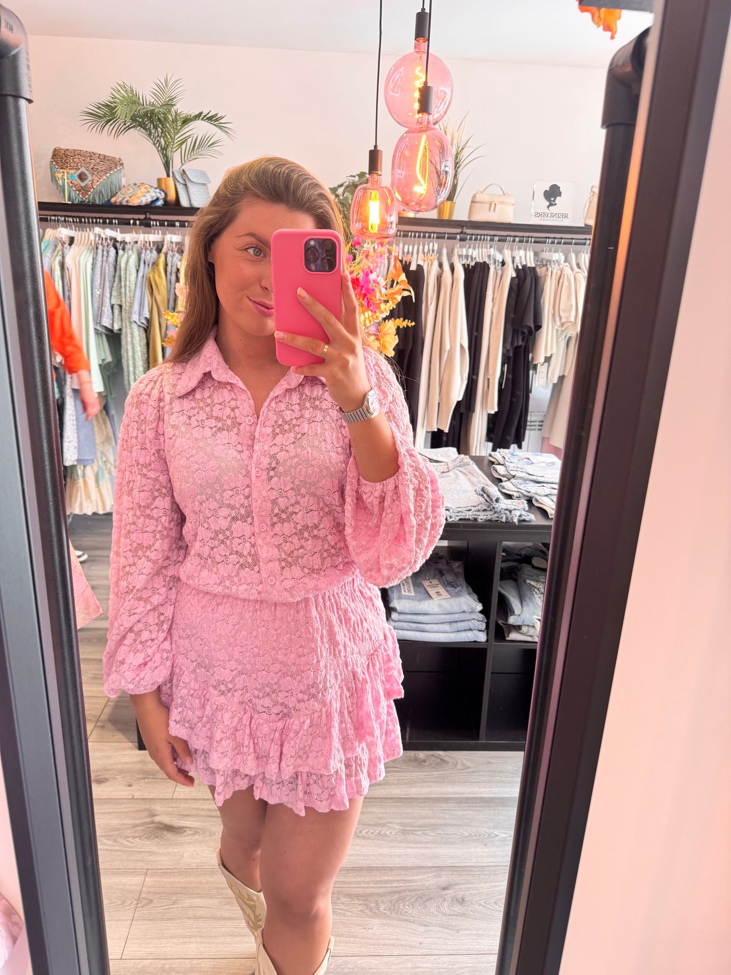 Lace Set Roze
