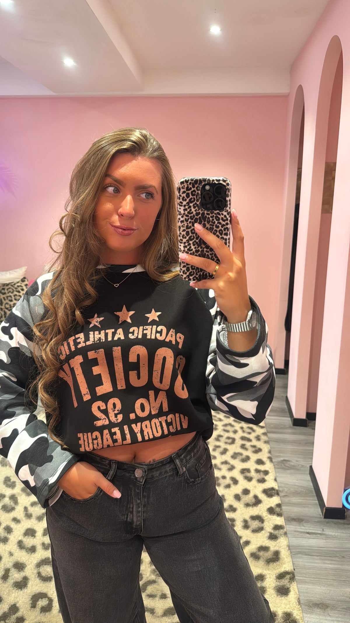 Camouflage Longsleeve Zwart