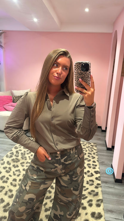 Ambika Everyday Travel Blouse Kimberly Army Green