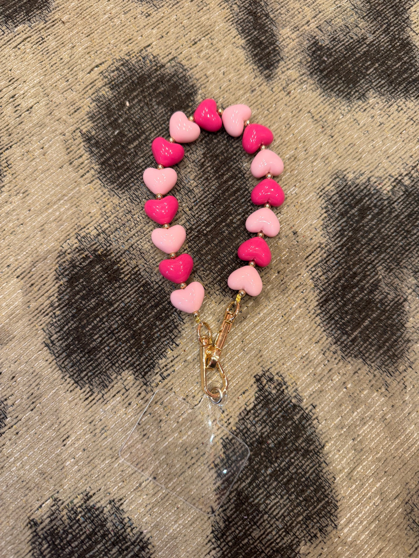 Telefoonkoord Hartjes Roze-Fuchsia