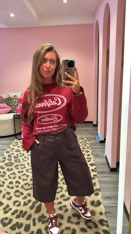 California Star Longsleeve Bordeaux/Roze