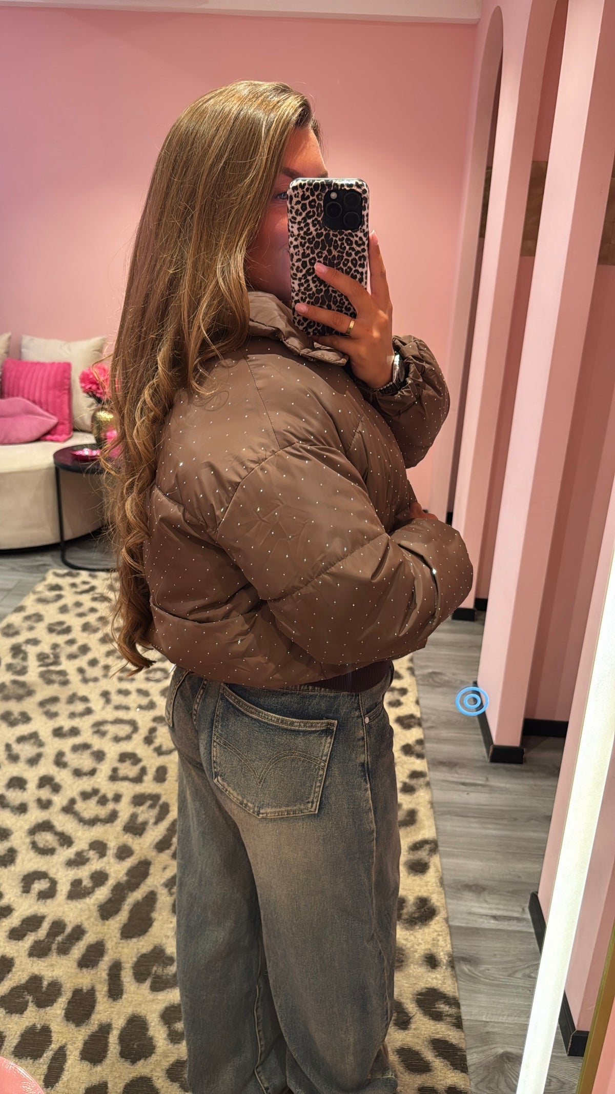 Strass Puffer Jacket Bruin