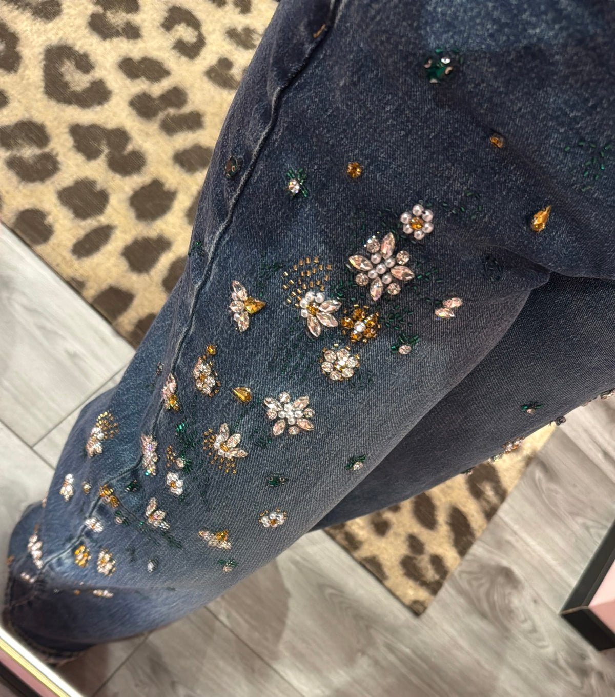 Queen Hearts Exclusive Floral Strass Jeans 5083