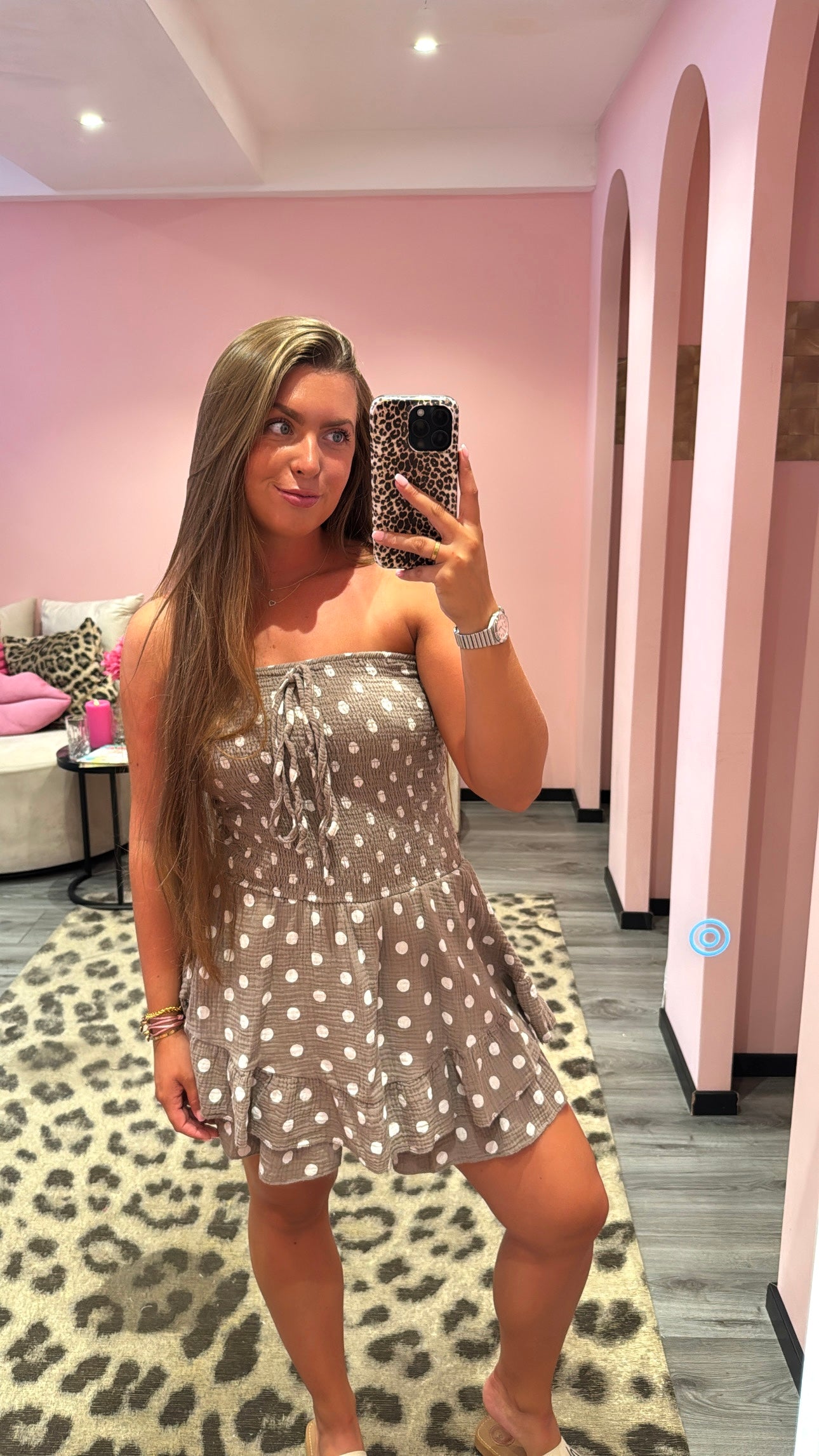 Playsuit Dots Taupe