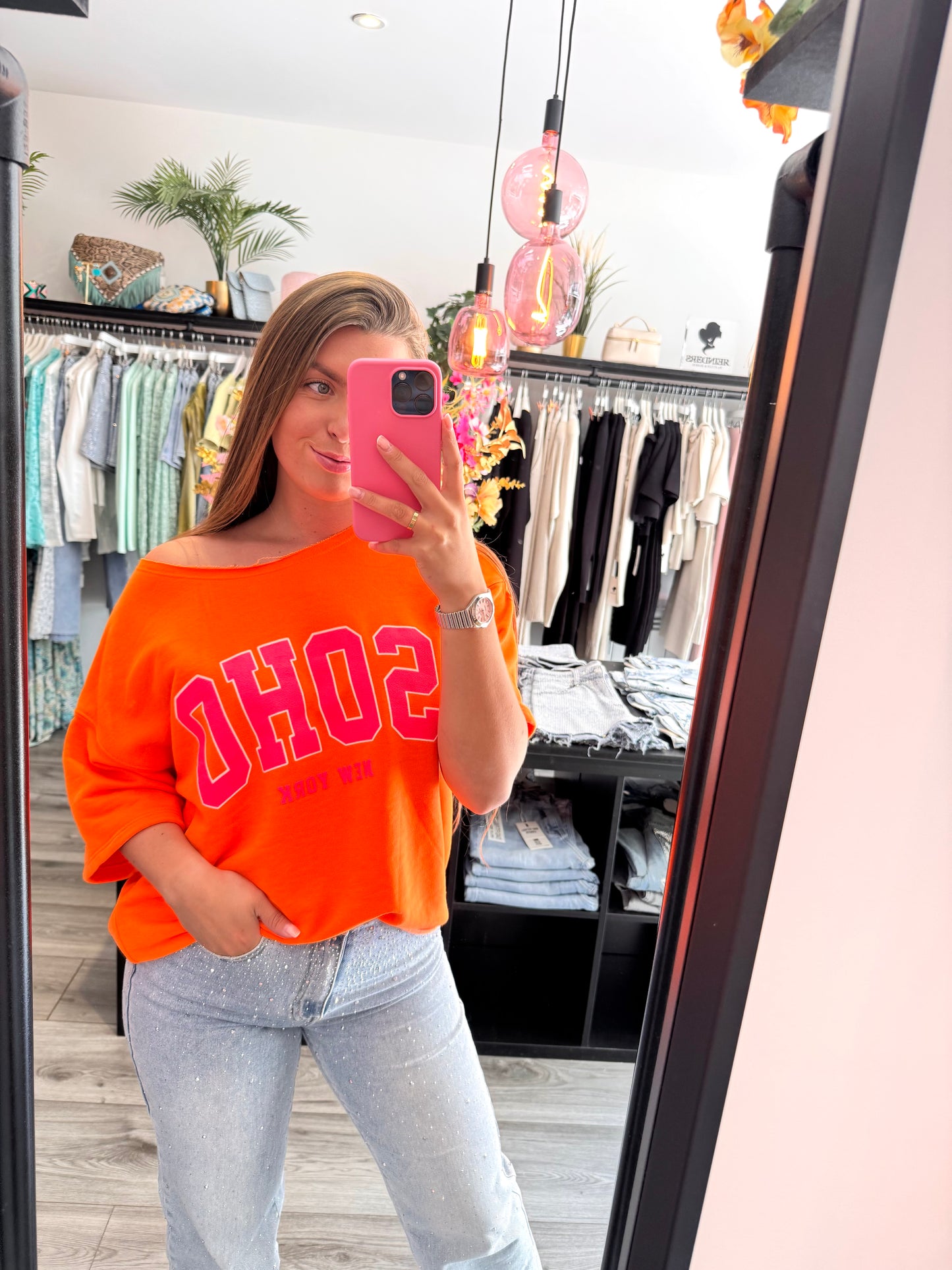 Soho Sweater Neon Oranje