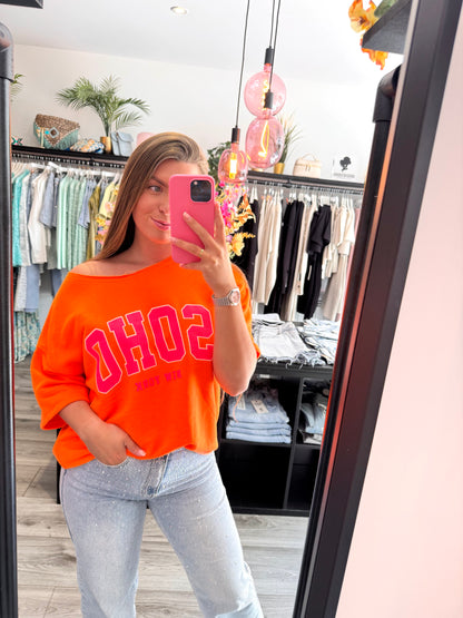 Soho Sweater Neon Oranje