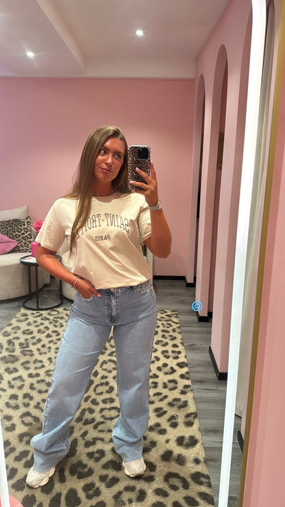 Queen Hearts Wide Leg Jeans Extra Lang 3636-1