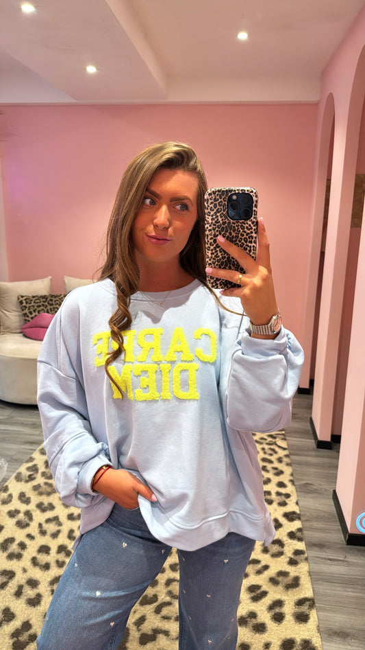 Carpe Diem Sweater Blauw