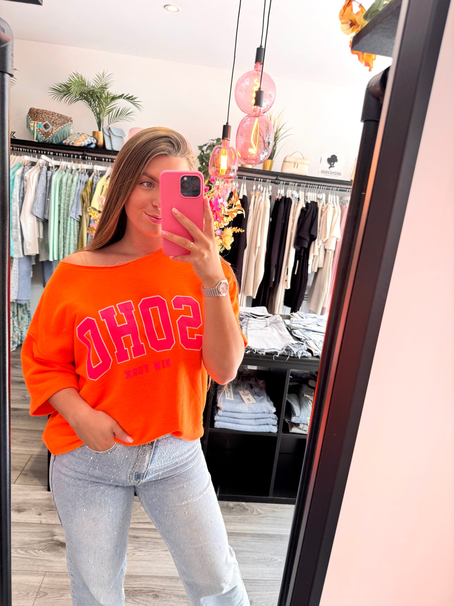 Soho Sweater Neon Oranje