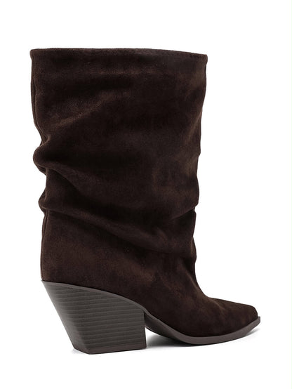 Slouchy Laarsjes Suéde Bruin 2581A