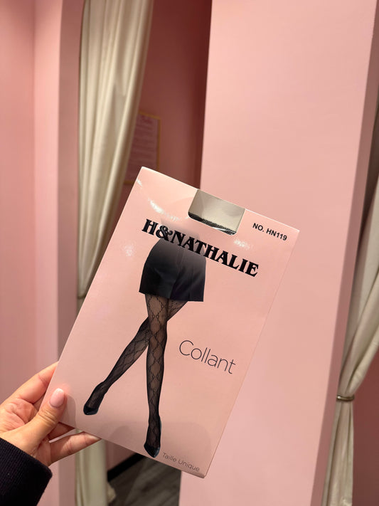 Panty Met Print Zwart