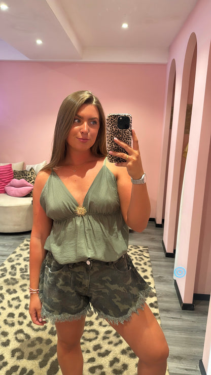 Sunshine Top Army Green
