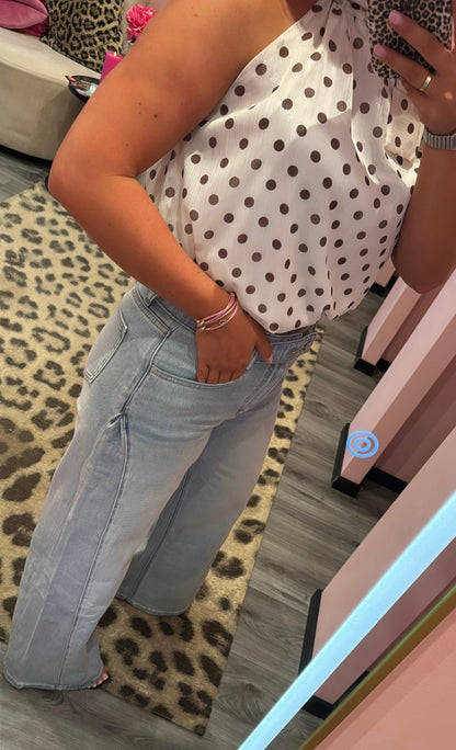 Queen Hearts Jeans Wide Leg Soft 10019