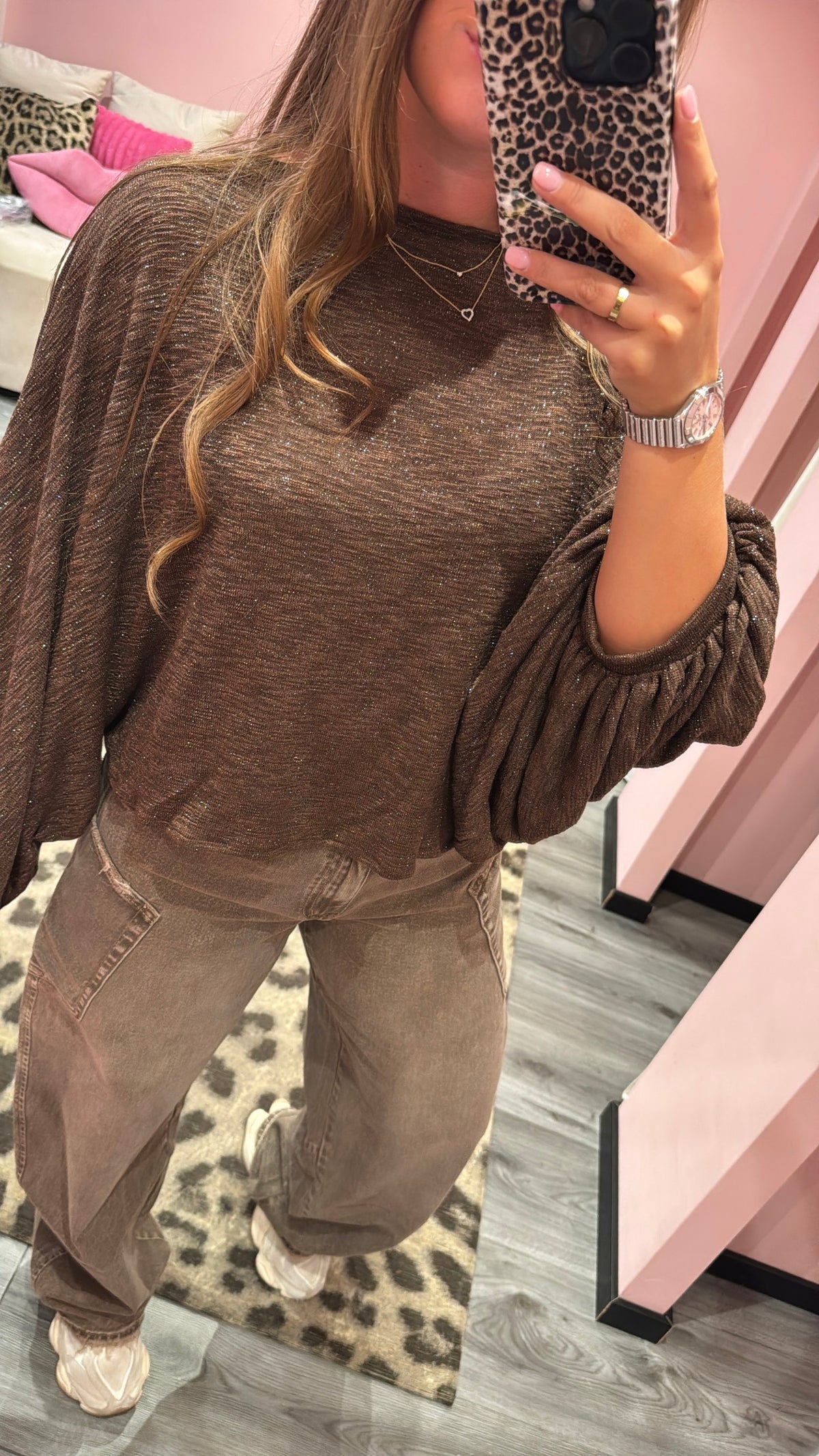 Lurex Top Faye Bruin 3756