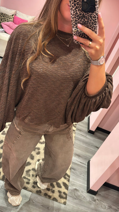 Lurex Top Faye Bruin 3756