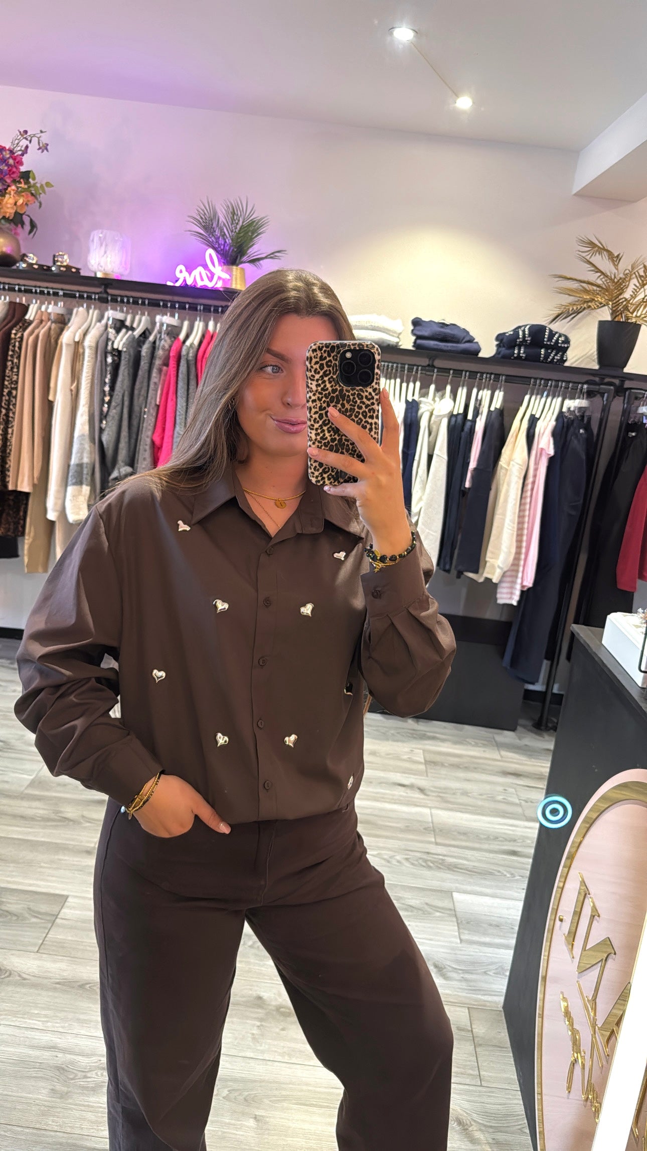 Hartjes Blouse Bruin