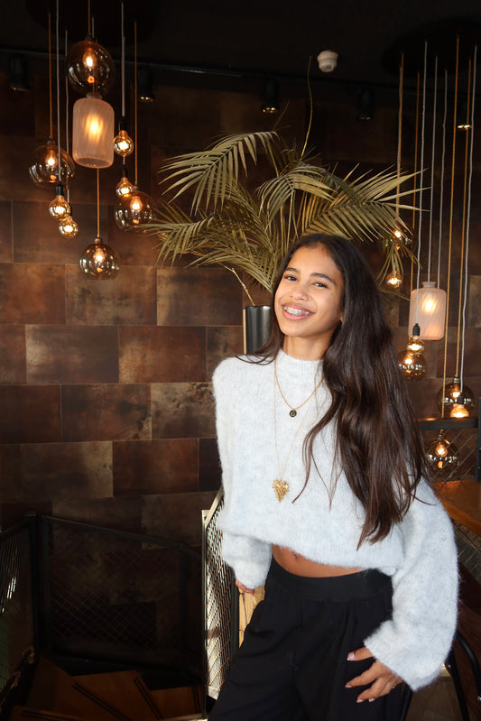 Fluffy Molly Sweater Grijs ByMila