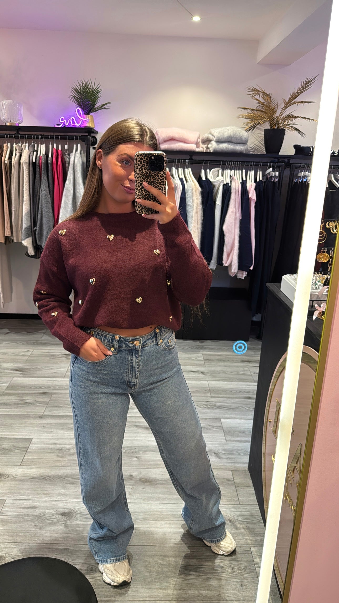 Wide Leg Jeans Queen Hearts 3368