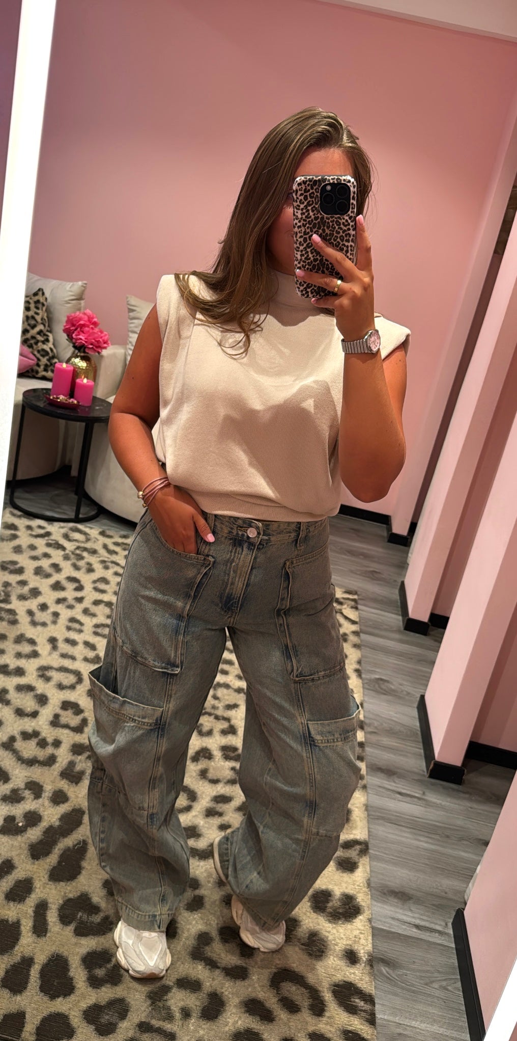 Queen Hearts Cargo Pocket Jeans 3938
