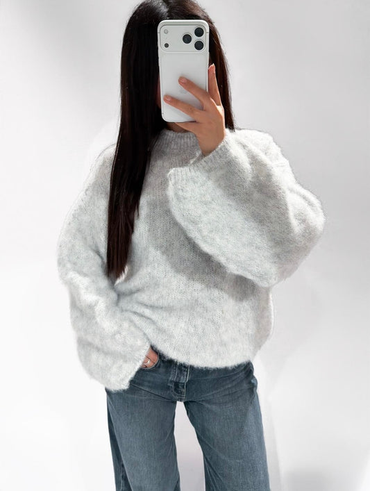 Fluffy Molly Sweater Grijs ByMila