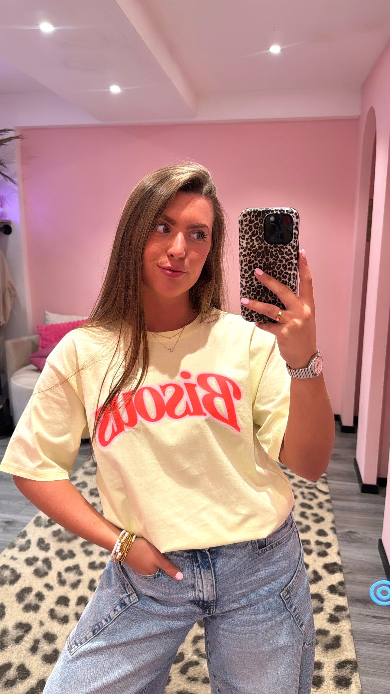 Bisous T-Shirt Geel