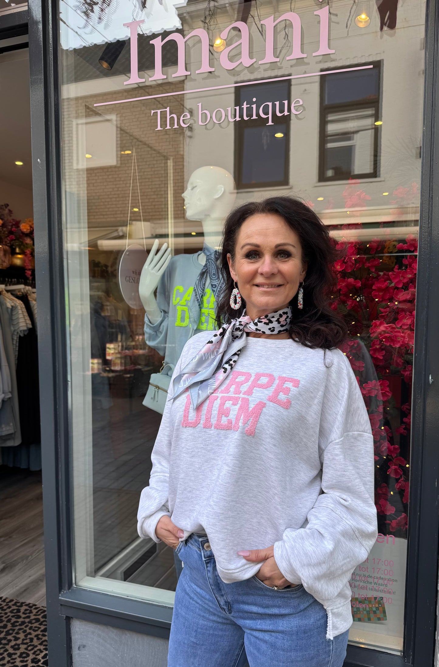 Sjaaltje Love Roze/Grijs