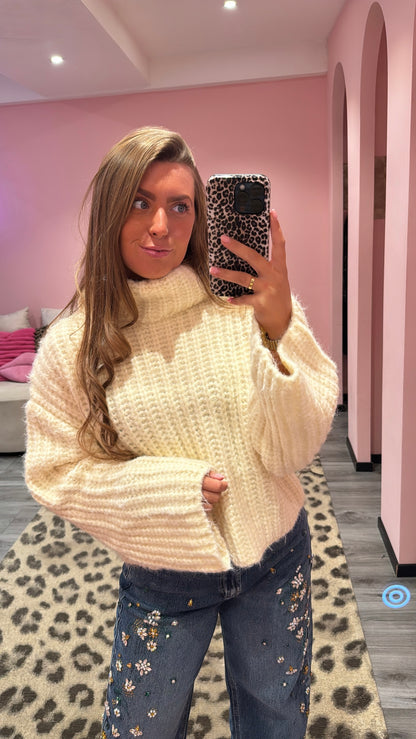 Cozy Cable Col Crème 9039