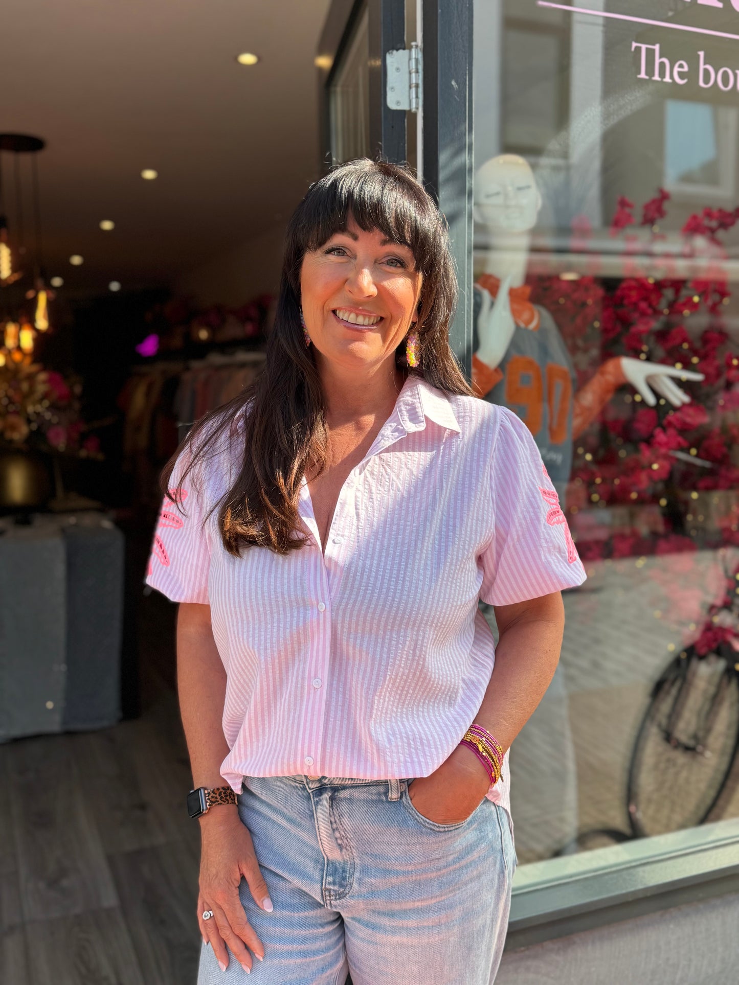 Blouse Palm Roze