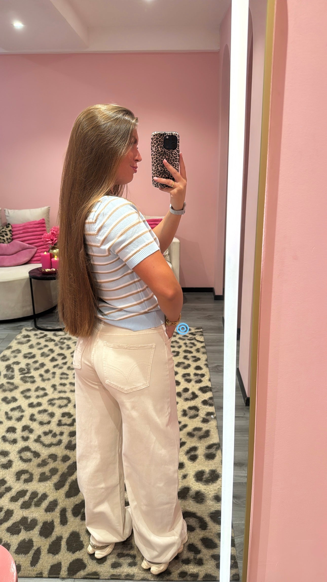 Queen Hearts Barrel/Balloon Jeans Beige