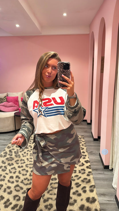 Camouflage Overslag Rokje