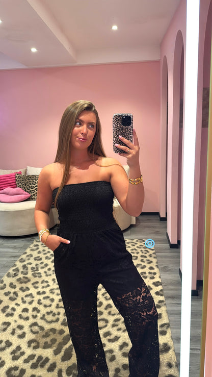 Lace Jumpsuit Zwart