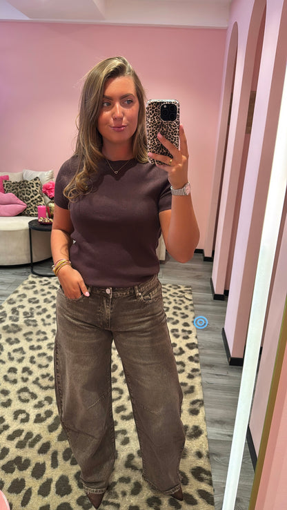 Queen Hearts Barrel Jeans Mid Waist 3717