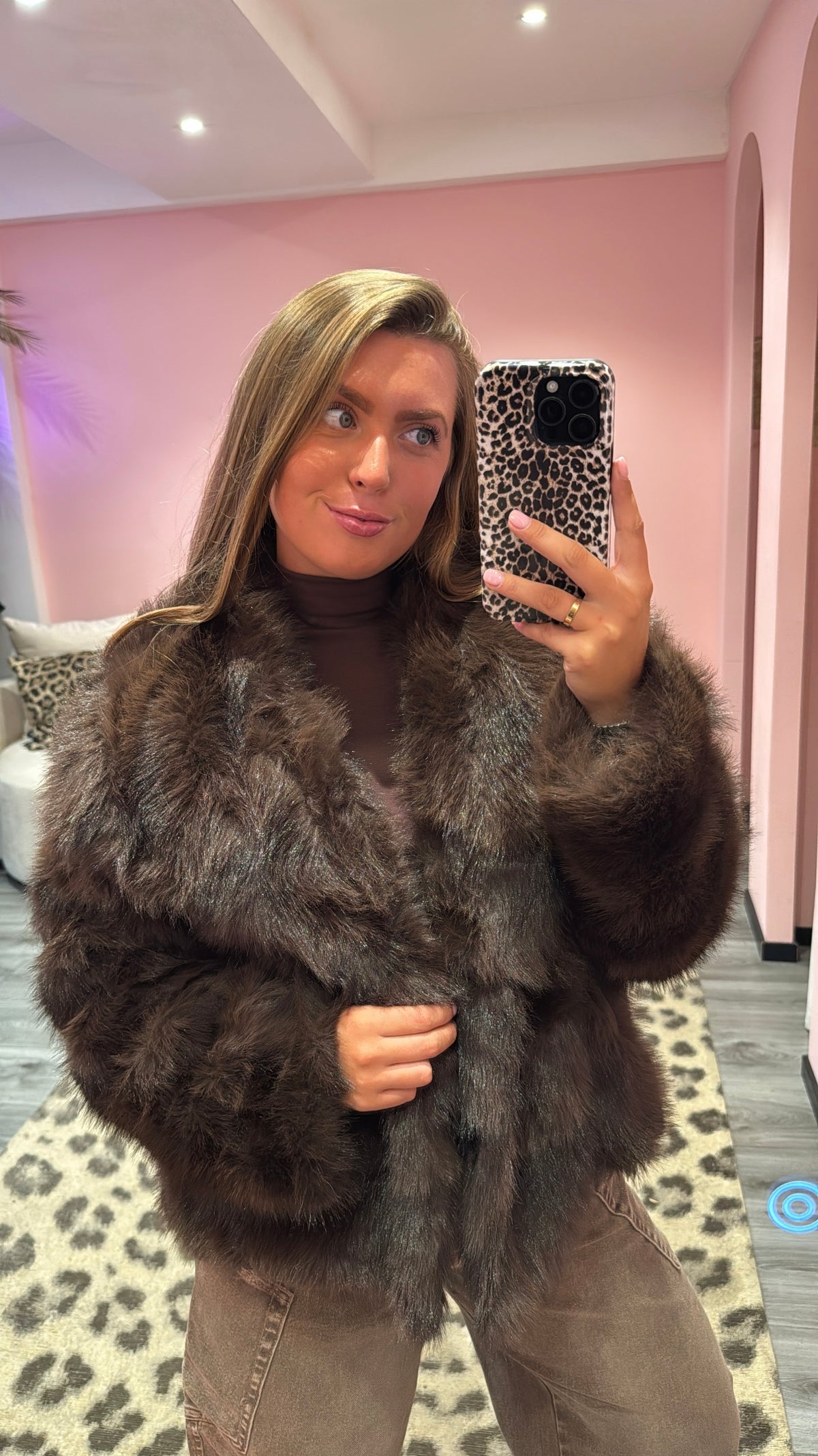 Fenna Fur Jacket Brown 5602