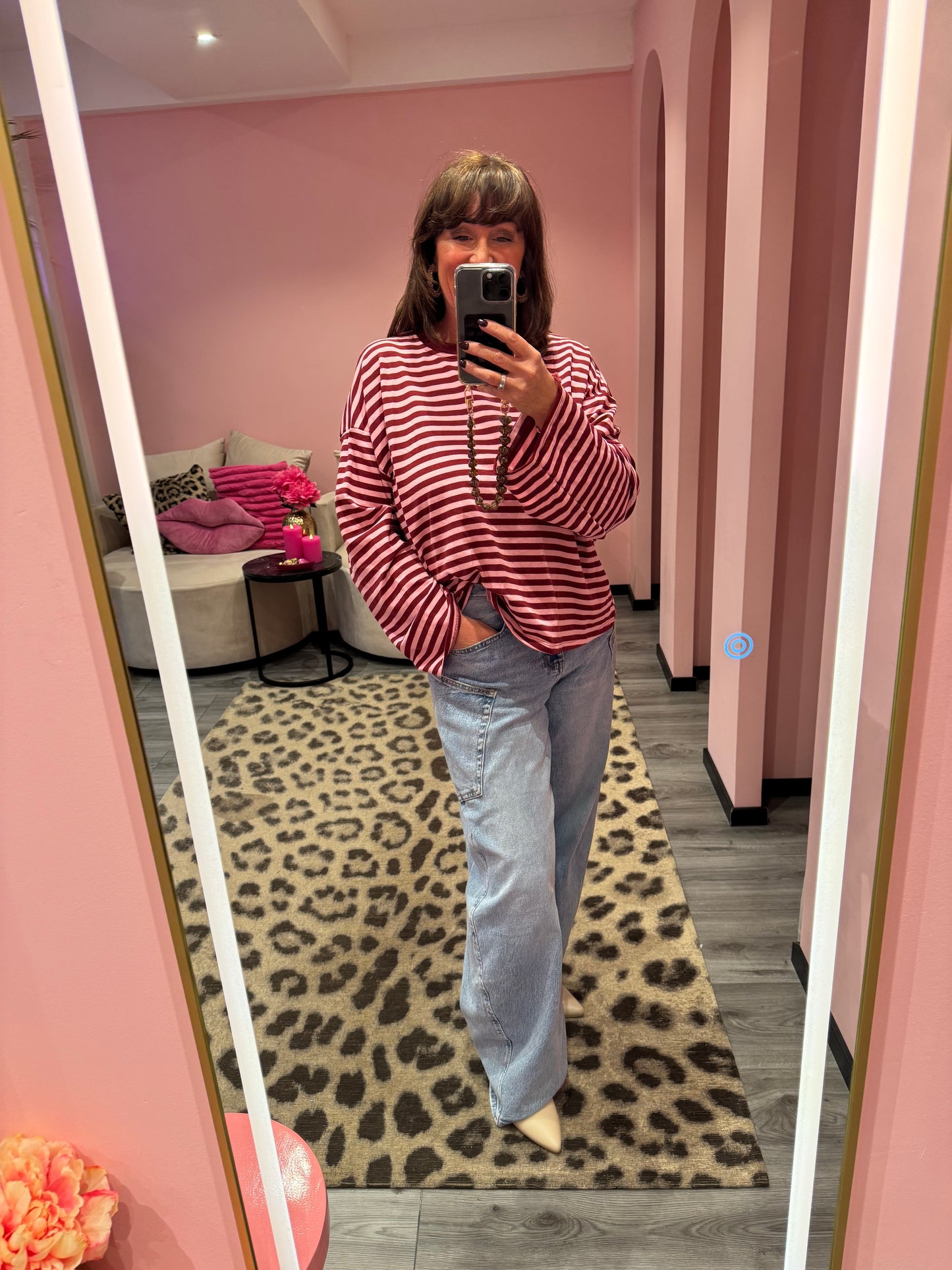 Longsleeve Pink/Bordeaux