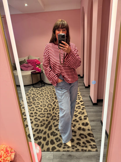 Longsleeve Pink/Bordeaux