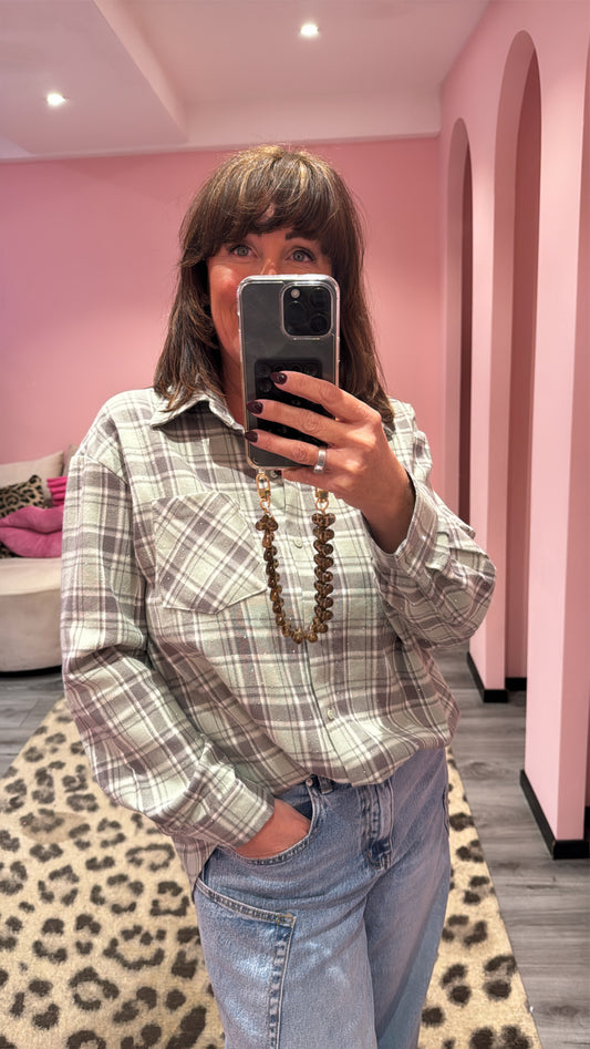 Musthave Strass Blouse Groen/Grijs