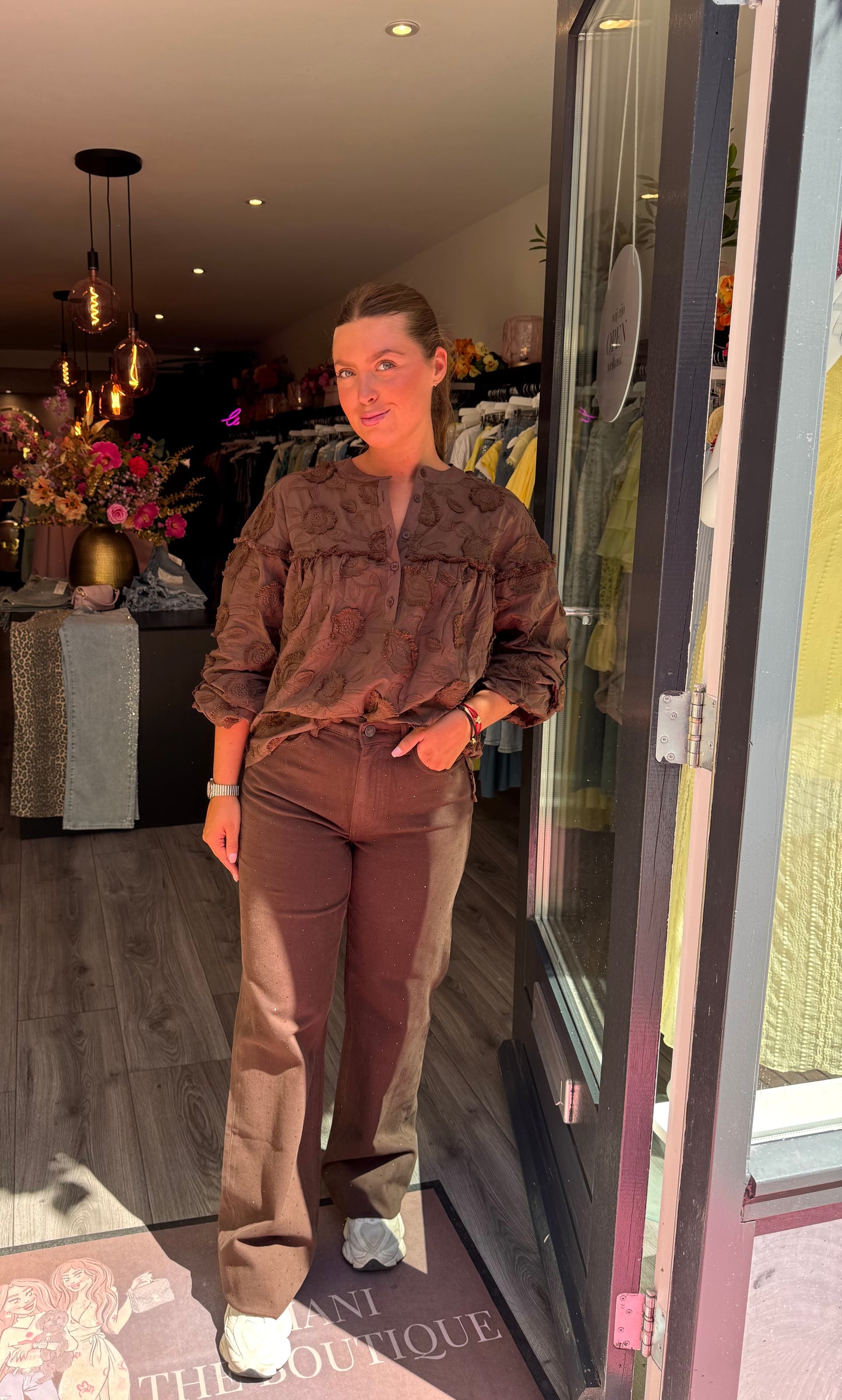 Queen Hearts Jeans Strass Choco Tall Proof