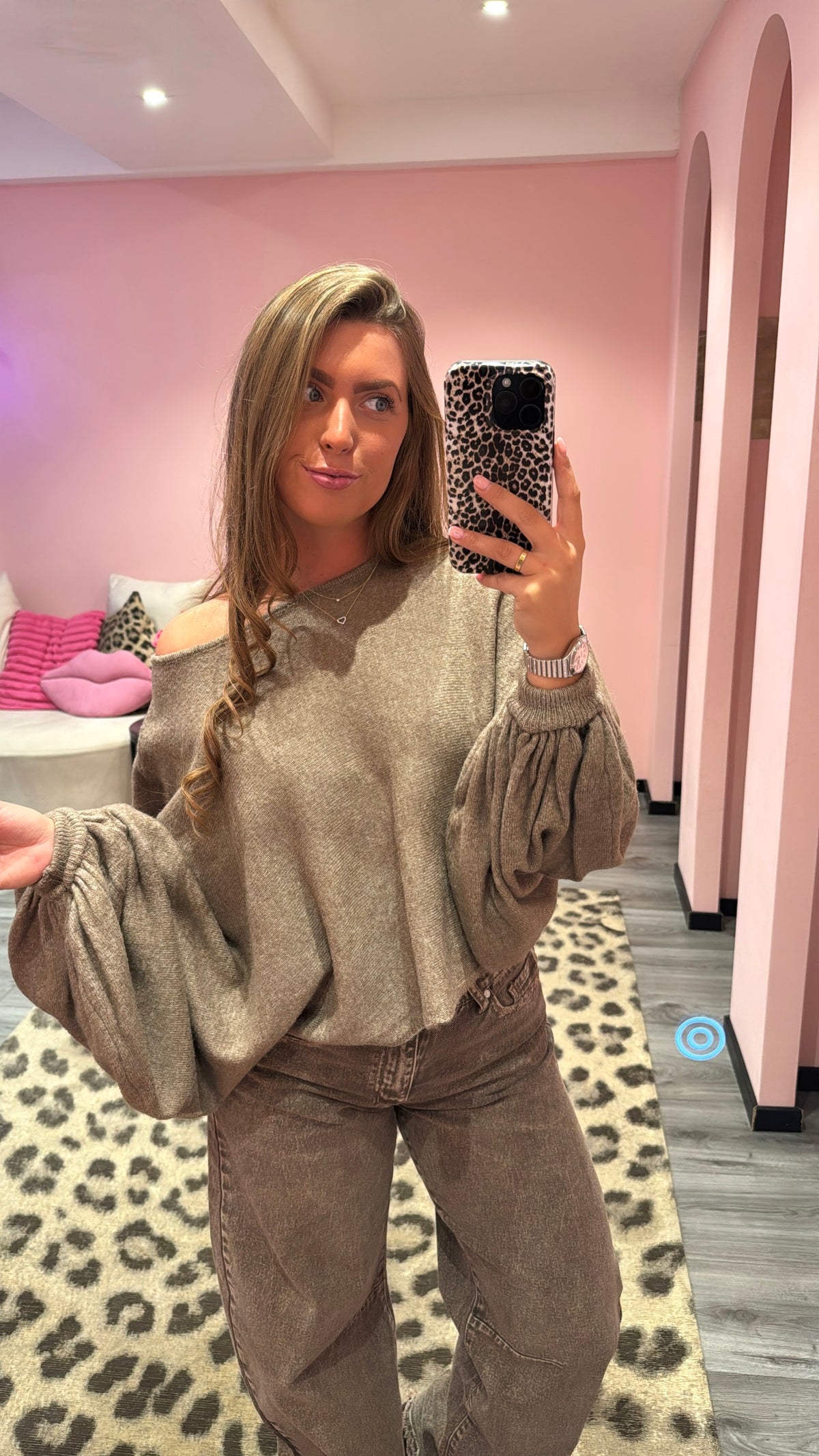 Cozy Balloon Knit Taupe