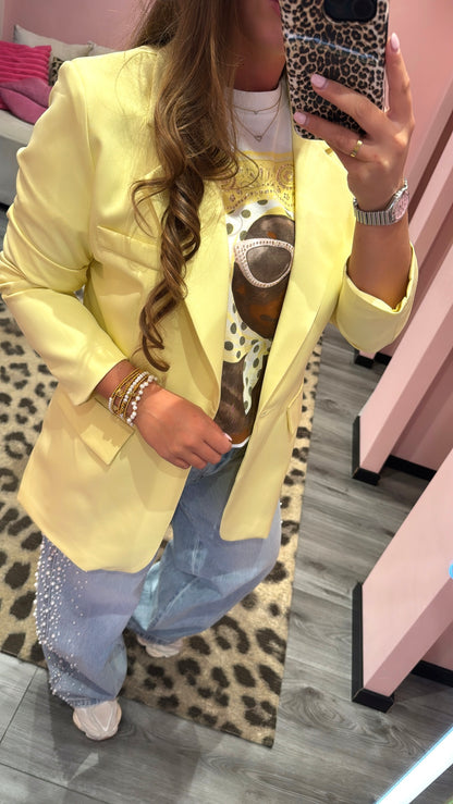 Boyfriend Blazer Geel