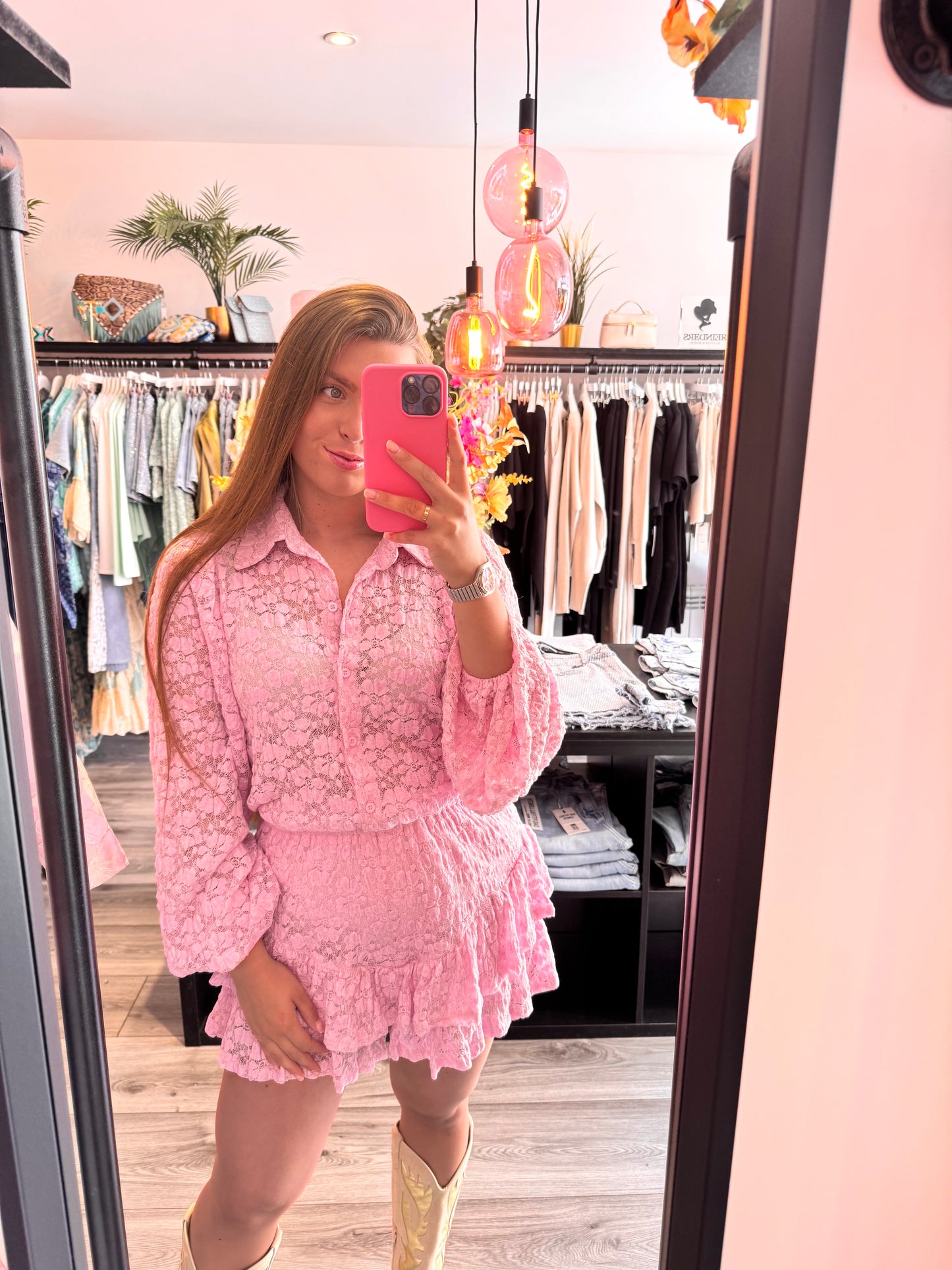 Lace Set Roze