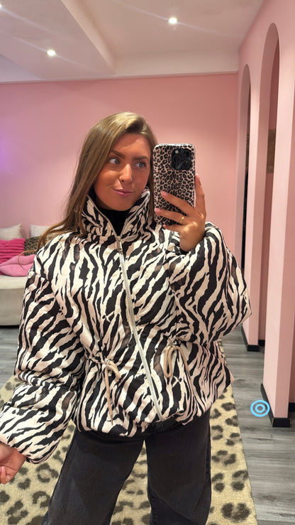 Bowie Puffer Printed Zebra