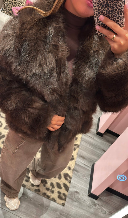 Fenna Fur Jacket Brown 5602