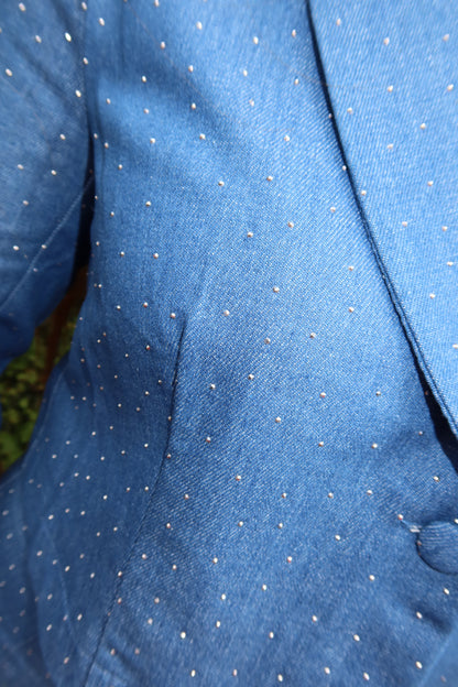 Denim Glitter Suit