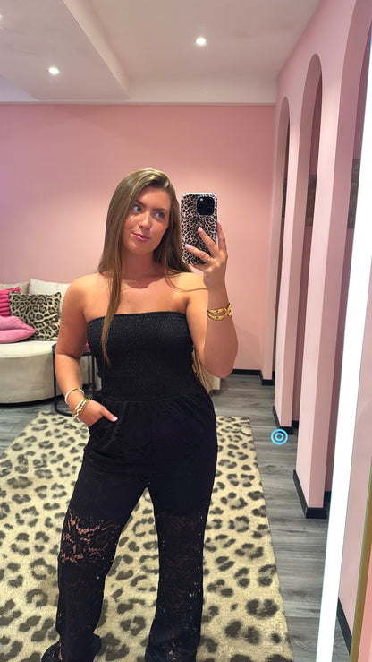 Lace Jumpsuit Zwart