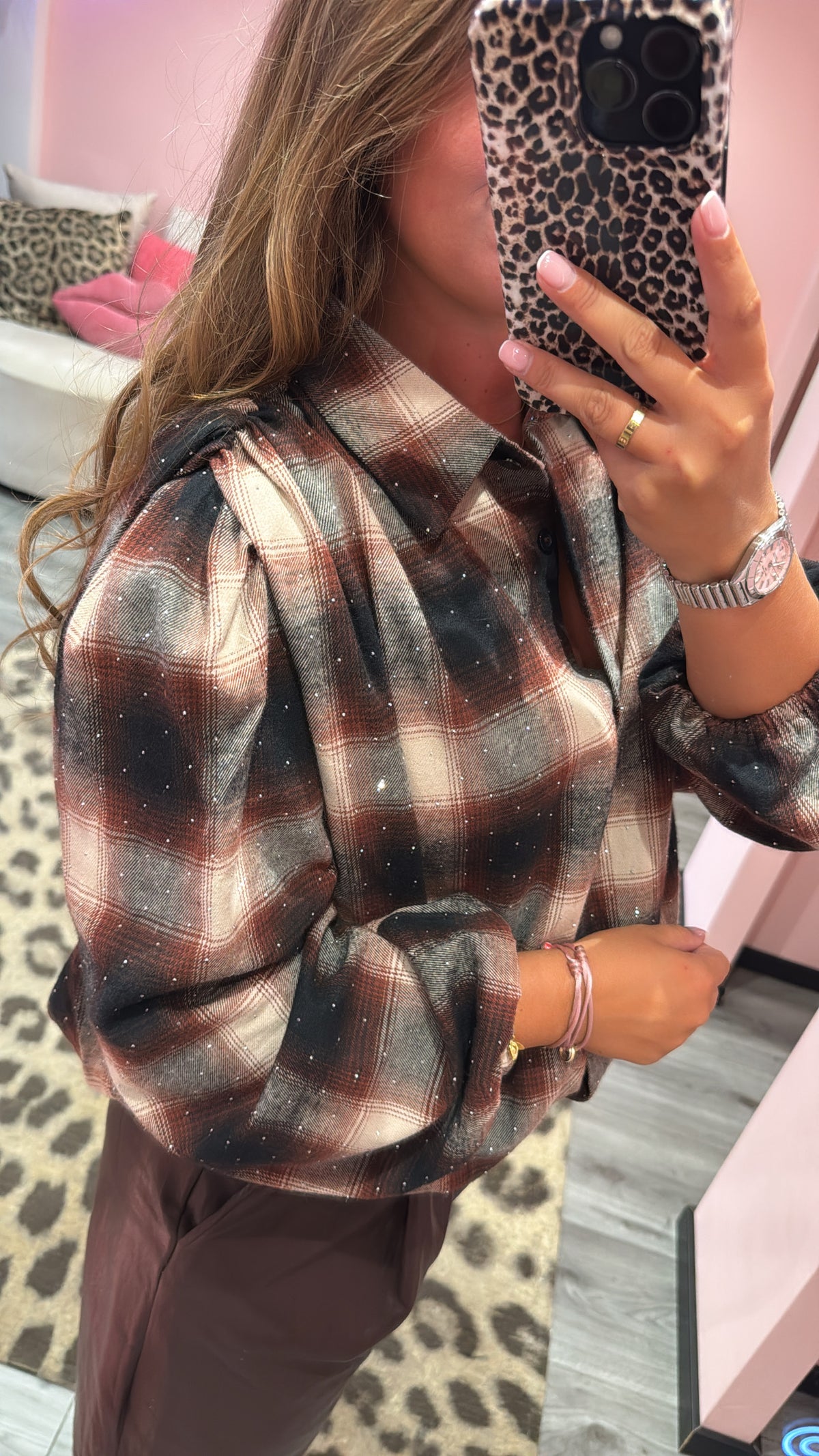 Blouse Fay Cropped Bordeaux Strass 013